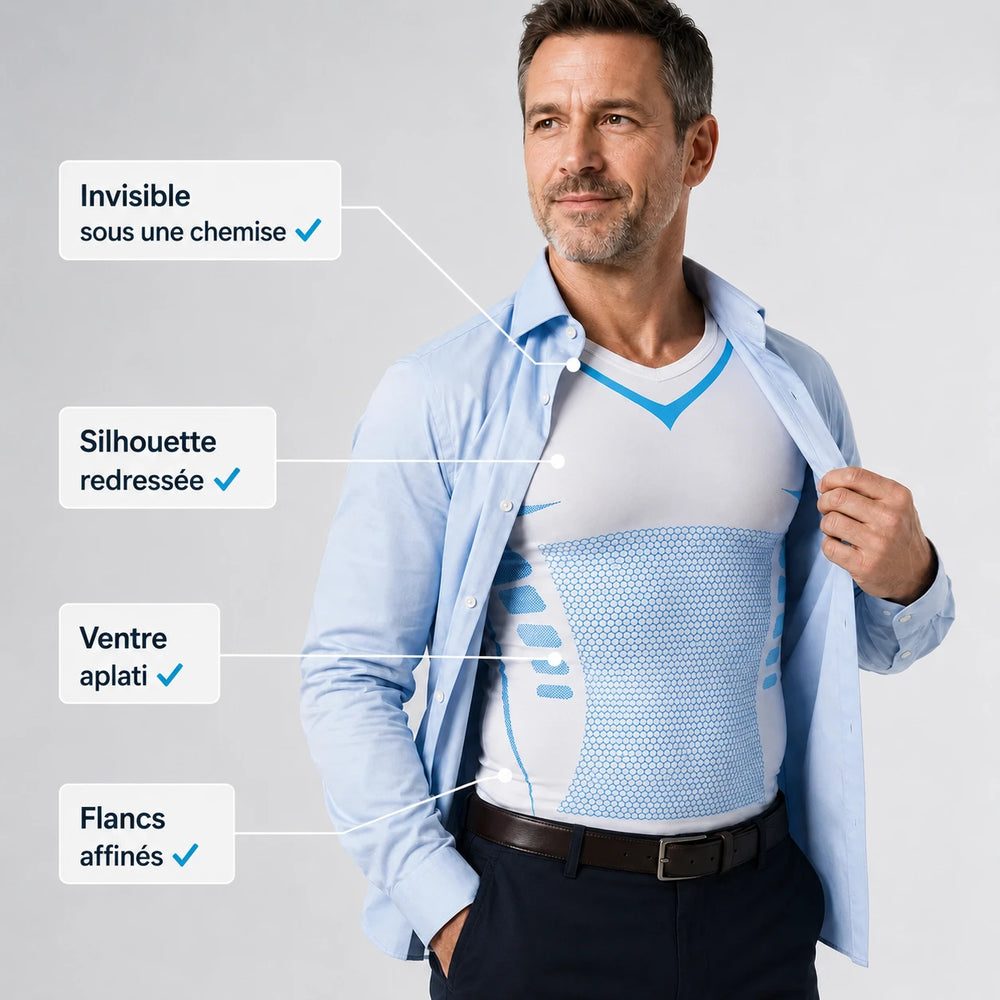 Nimbe™ — Plus besoin de rentrer le ventre. Il reste plat tout seul.
